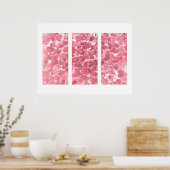 Illusionstriptychon in Pink Poster (Küche)