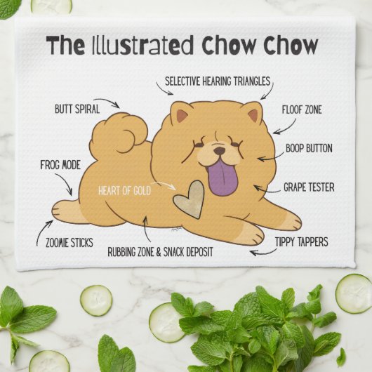 ILLUSTRATED CHOW GESCHIRRTUCH (Gefaltet)