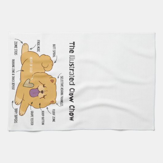 ILLUSTRATED CHOW GESCHIRRTUCH (Horizontal)