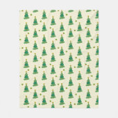 Illustrated Christmas Trees Fleece Blanket (Vorderseite)