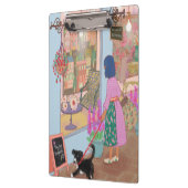 Illustrated Clipboard – Colorful Pattern Design Klemmbrett (Links)