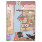 Illustrated Clipboard – Colorful Pattern Design Klemmbrett (Rückseite)