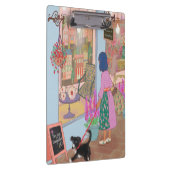 Illustrated Clipboard – Colorful Pattern Design Klemmbrett (Rechts)