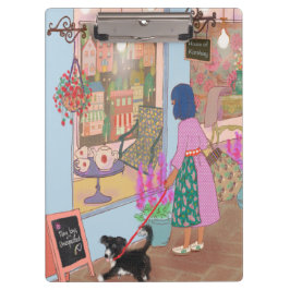 Illustrated Clipboard – Colorful Pattern Design Klemmbrett