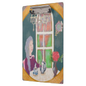 Illustrated Clipboard – Colorful Pattern Design Klemmbrett (Links)