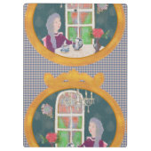 Illustrated Clipboard – Colorful Pattern Design Klemmbrett (Rückseite)