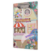 Illustrated Clipboard – Colorful Pattern Design Klemmbrett (Links)