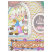 Illustrated Clipboard – Colorful Pattern Design Klemmbrett (Rückseite)