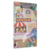 Illustrated Clipboard – Colorful Pattern Design Klemmbrett (Rechts)