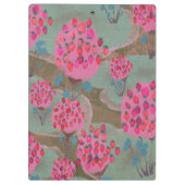 Illustrated Clipboard – Colorful Pattern Design Klemmbrett (Rückseite)