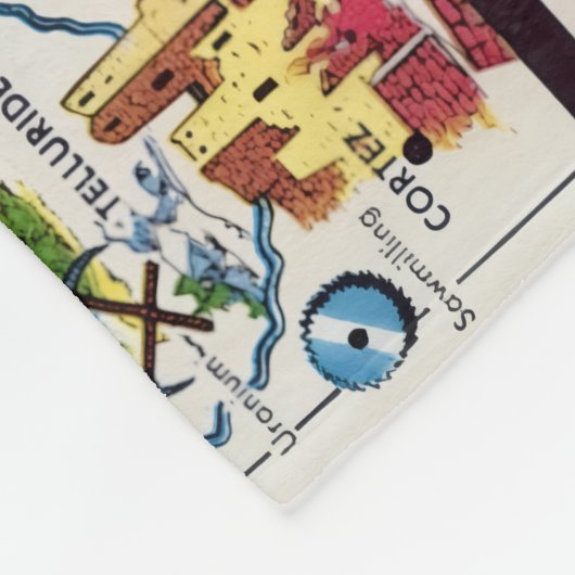 Illustrated Colorado Map Small  Fleecedecke (Ecke)