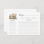 Illustrated Kitchen Recipe Card Template Mitteilungskarte (Vorne/Hinten)