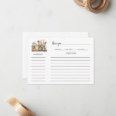 Illustrated Kitchen Recipe Card Template Mitteilungskarte (Vorderseite/Rückseite Beispiel)