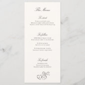 Illustrated Locket Whimsical Wedding Menu Menükarte (Vorderseite)