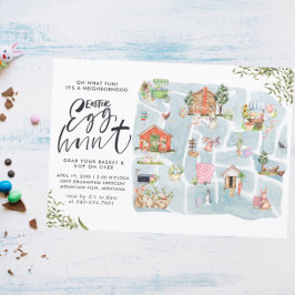 Illustrated Map Neighborhood | Easter Egg Hunt Einladung