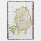 Illustrated map of Iceland Decke (Vorderseite Vertikal)