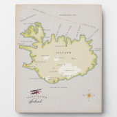 Illustrated map of Iceland Fotoplatte (Vorderseite)