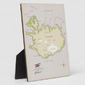 Illustrated map of Iceland Fotoplatte (Seite)