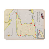 Illustrated map of Trinidad & Tobago Magnet (Horizontal)