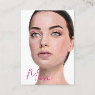 Illustrated Portrait MUA Business Card Visitenkarte