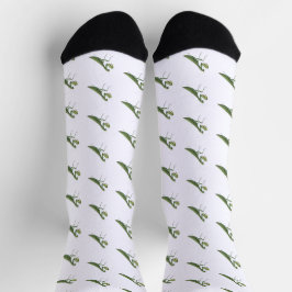 Illustrated Praying Mantis Socken