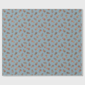 Illustrated Quokkas on Light Gray-Blue Geschenkpapier (Flach)