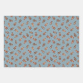 Illustrated Quokkas on Light Gray-Blue Geschenkpapier Set (Vorderseite)