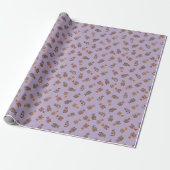 Illustrated Quokkas on Light Purple Geschenkpapier (Ungerollt)