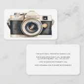 Illustrated SLR Camera Professional Photographer Visitenkarte (Vorne/Hinten)