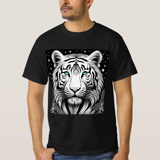Illustrated tiger face T-Shirt (Vorderseite)