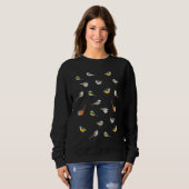 Illustrated Tit Birds Birdwatching Sweatshirt (Vorne ganz)