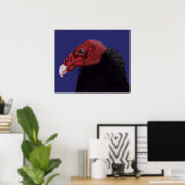 Illustrated Turkey Vulture Poster (Heimbüro)