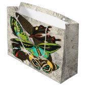 Illustration-1: Französische Vintage Schmetterling Große Geschenktüte (Rückseite Schrägansicht)