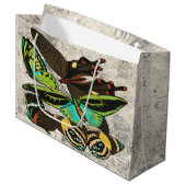 Illustration-1: Französische Vintage Schmetterling Große Geschenktüte (Vorderseite Schrägansicht)