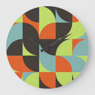 Illustration abstrakt geometrischer Computerkunst Große Wanduhr