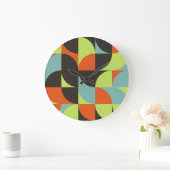 Illustration abstrakt geometrischer Computerkunst Große Wanduhr (Zuhause)