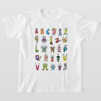 Illustration Alphabet Kreaturen - T-Shirt Spaß in
