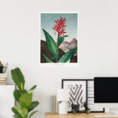 Illustration alter Blumen Poster (Heimbüro)