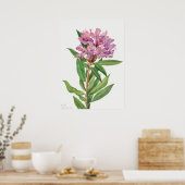 Illustration alter Blumen Poster (Küche)