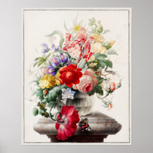 Illustration alter Blumen Poster