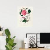 Illustration alter Blumen Poster (Heimbüro)