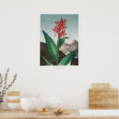 Illustration alter Blumen Poster (Küche)