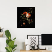 Illustration alter Blumen Poster (Heimbüro)