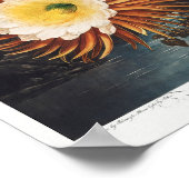 Illustration alter Blumen Poster (Ecke)