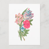 Illustration alter Blumen Postkarte (Vorderseite)