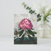 Illustration alter Blumen Postkarte (Stehend Vorderseite)
