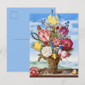 Illustration alter Blumen Postkarte (Vorne/Hinten)