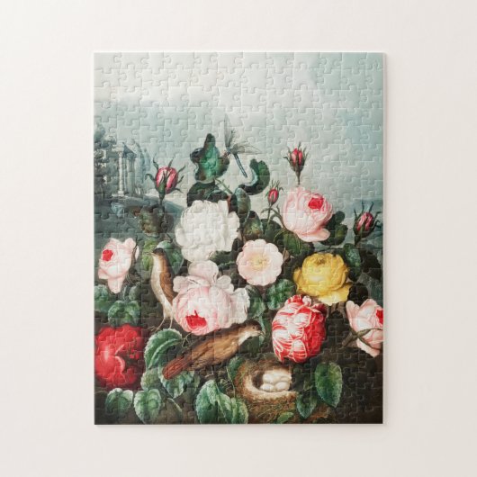 Illustration alter Blumen Puzzle (Vertikal)