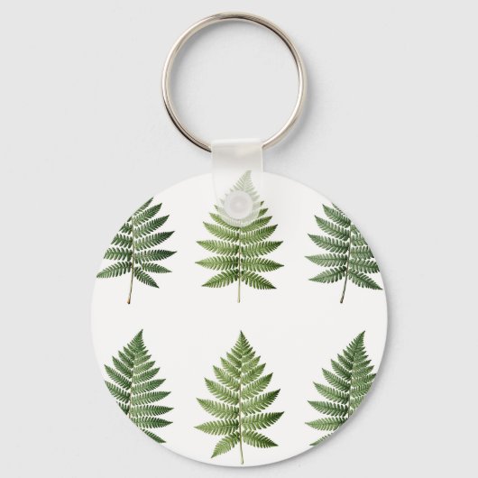 Illustration alter botanischer Farnblätter Schlüsselanhänger (Vorderseite)
