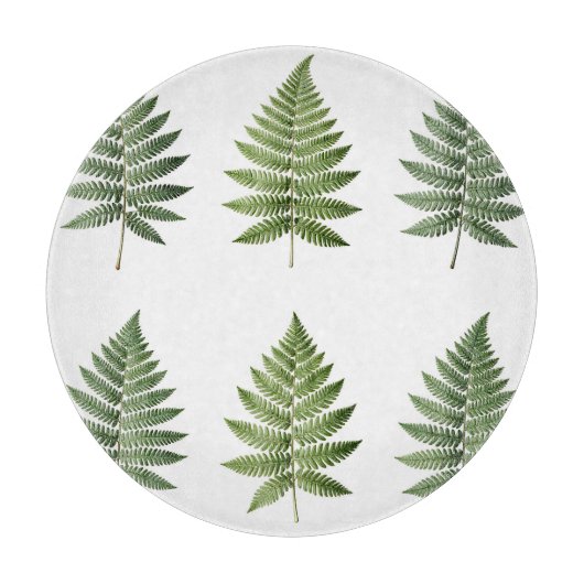 Illustration alter botanischer Farnblätter Schneidebrett (Vorderseite)